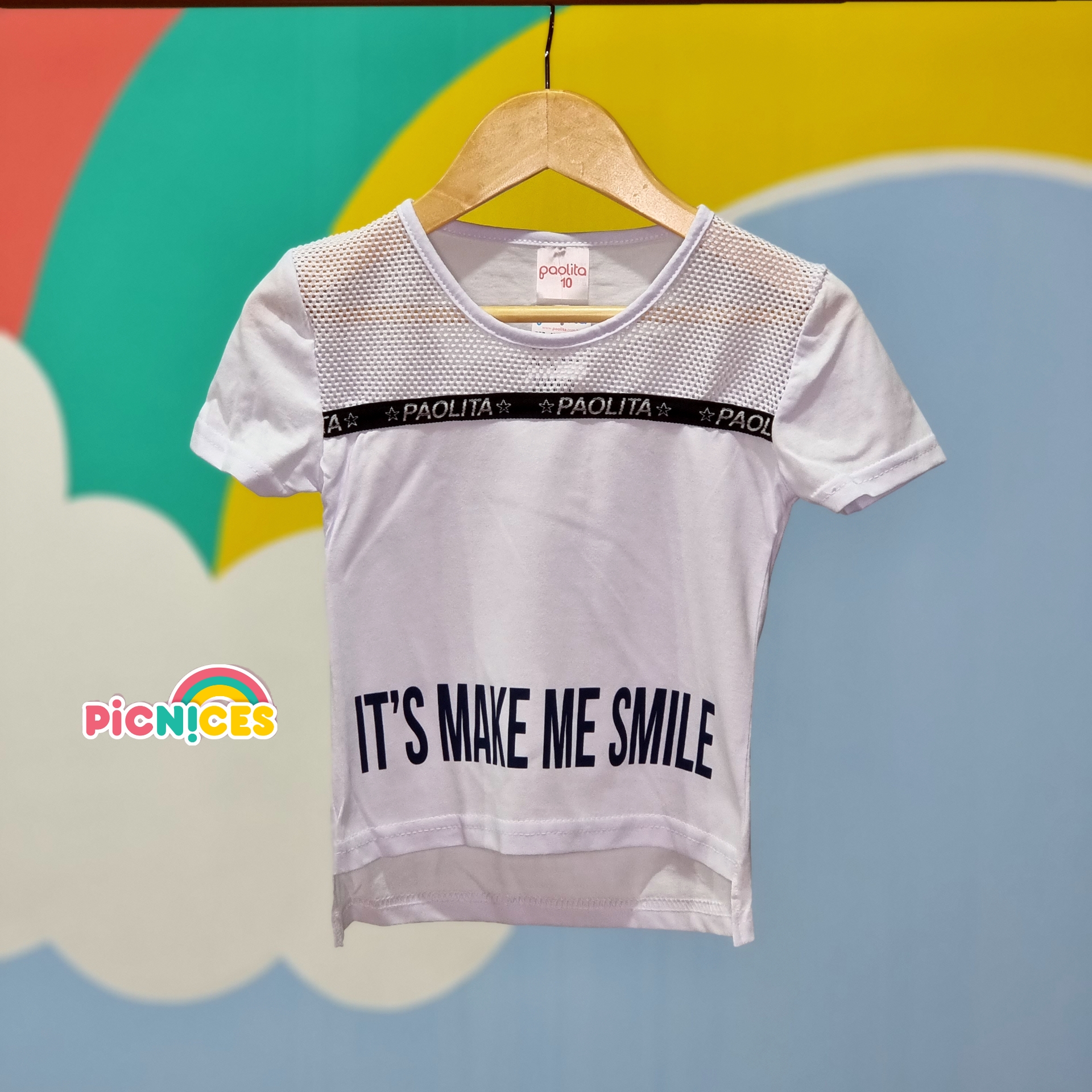 Camiseta Mc Fem. Tela Make Smile Paolita