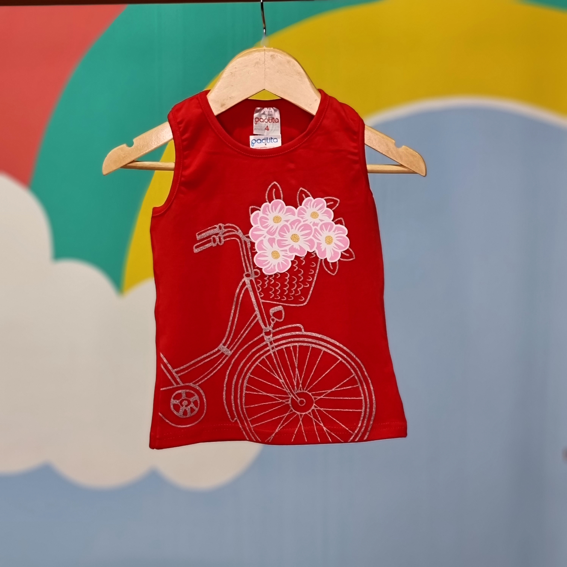 Camiseta Regata Fem. Bike Flores Paolita