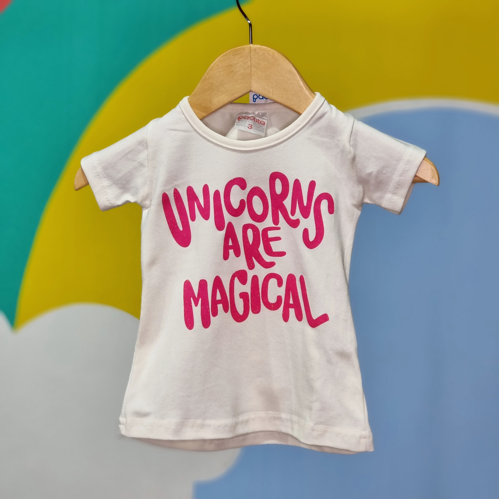 Camiseta Manga Curta Fem. Unicorns Magical Paolita